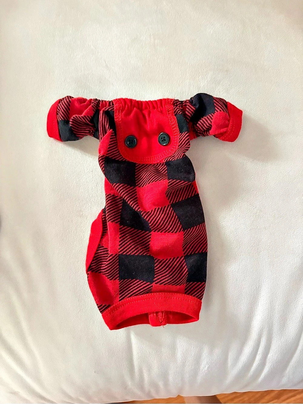 Red & Black Plaid Dog Outfit